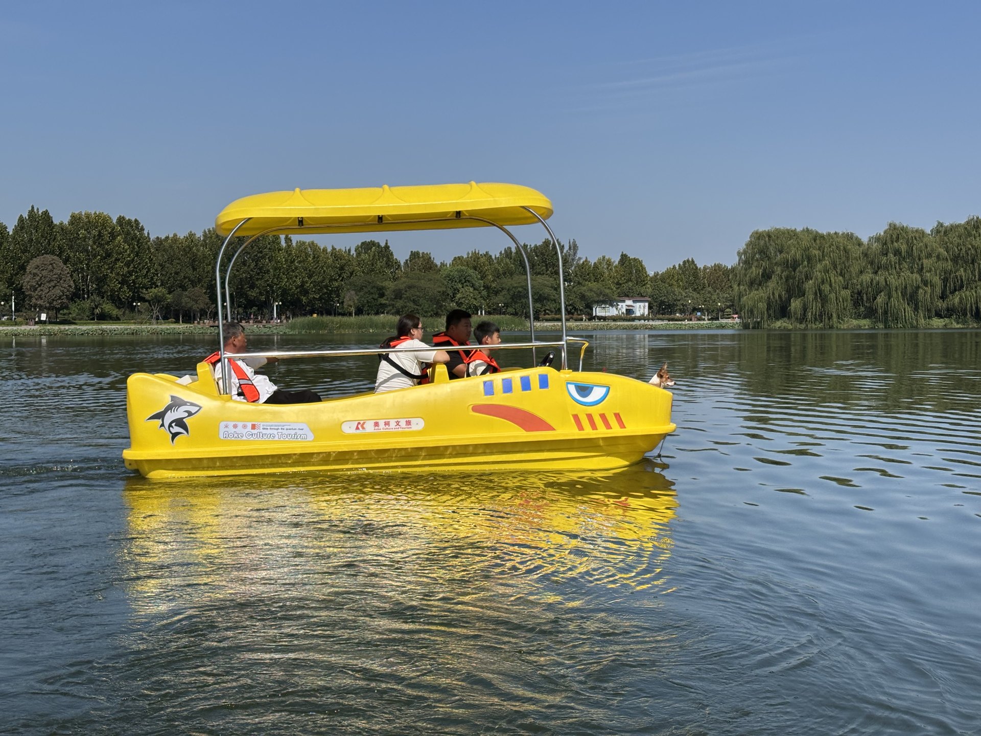 Custom passenger sightseeing boat for tourist attractions