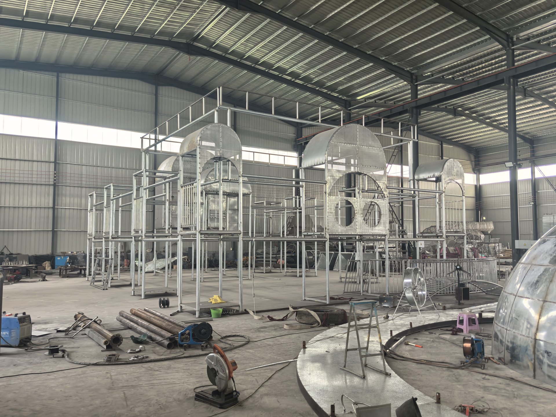 Playground equipment manufacturing workshop